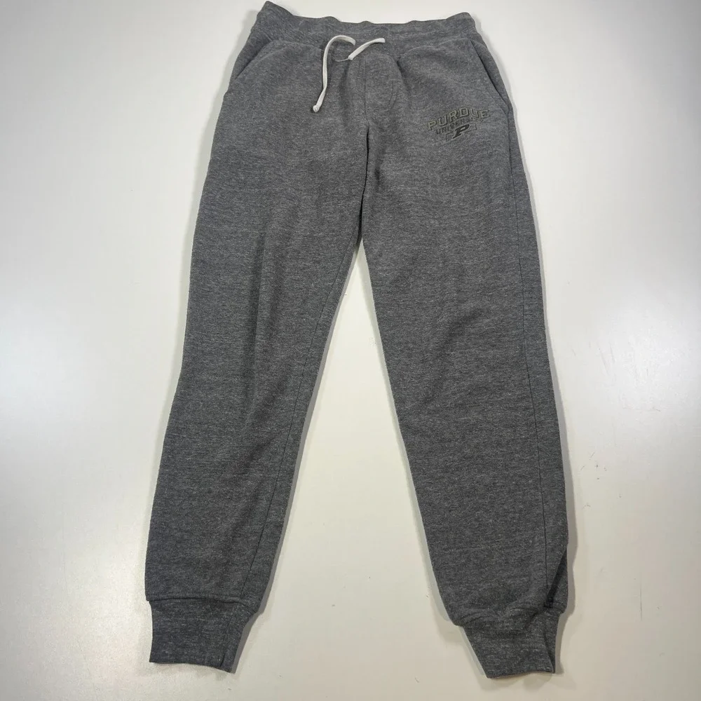 Purdue University Sweatpants Mens Small Gray Jogger Boilermakers Fleece College - Picture 2 of 7